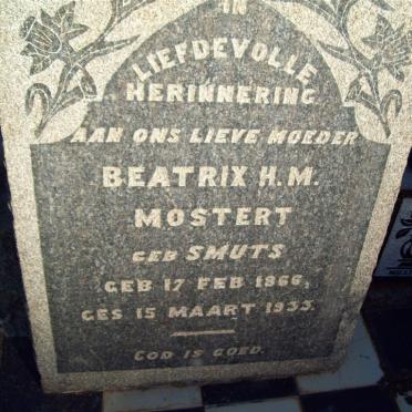 MOSTERT Beatrix H.M. 1866-1933