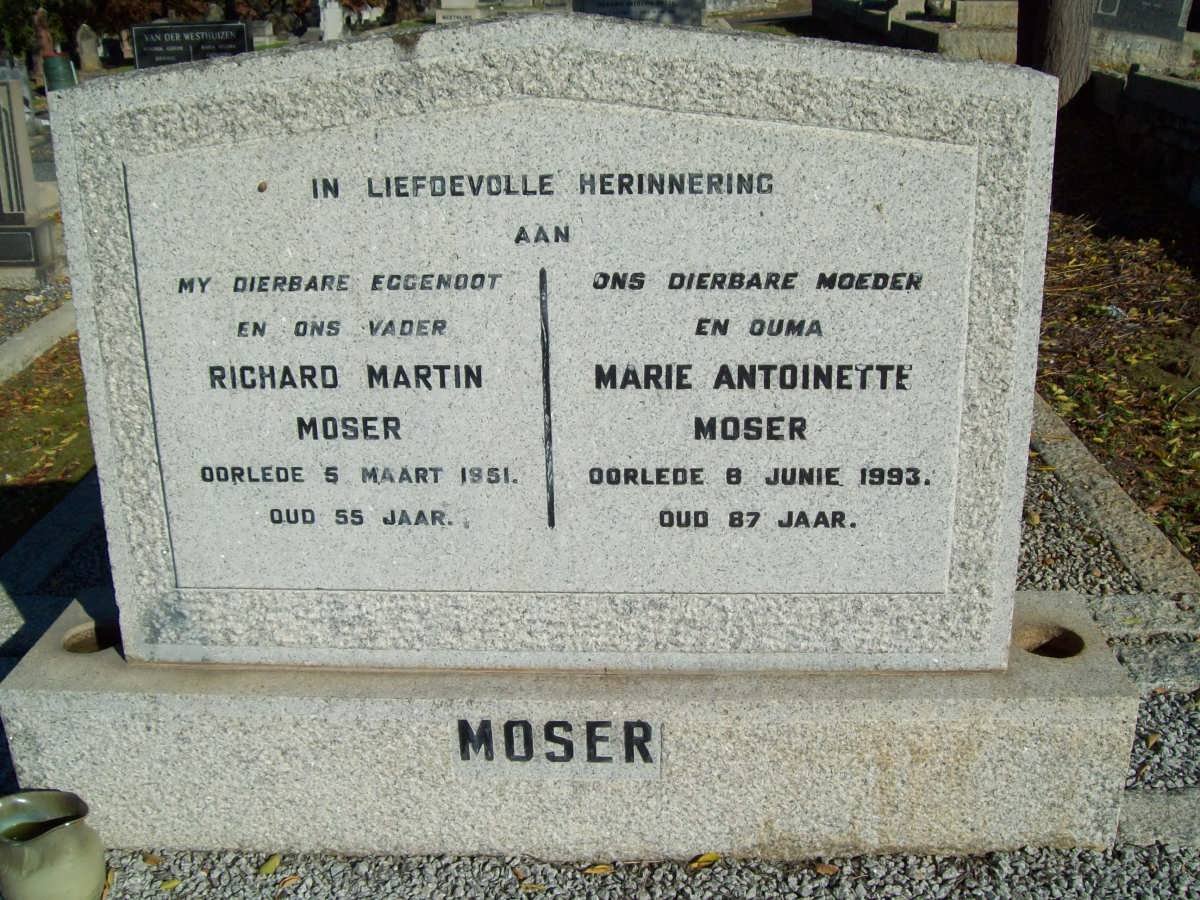 MOSER Richard Martin -1951 &amp; Marie Antoinette -1993