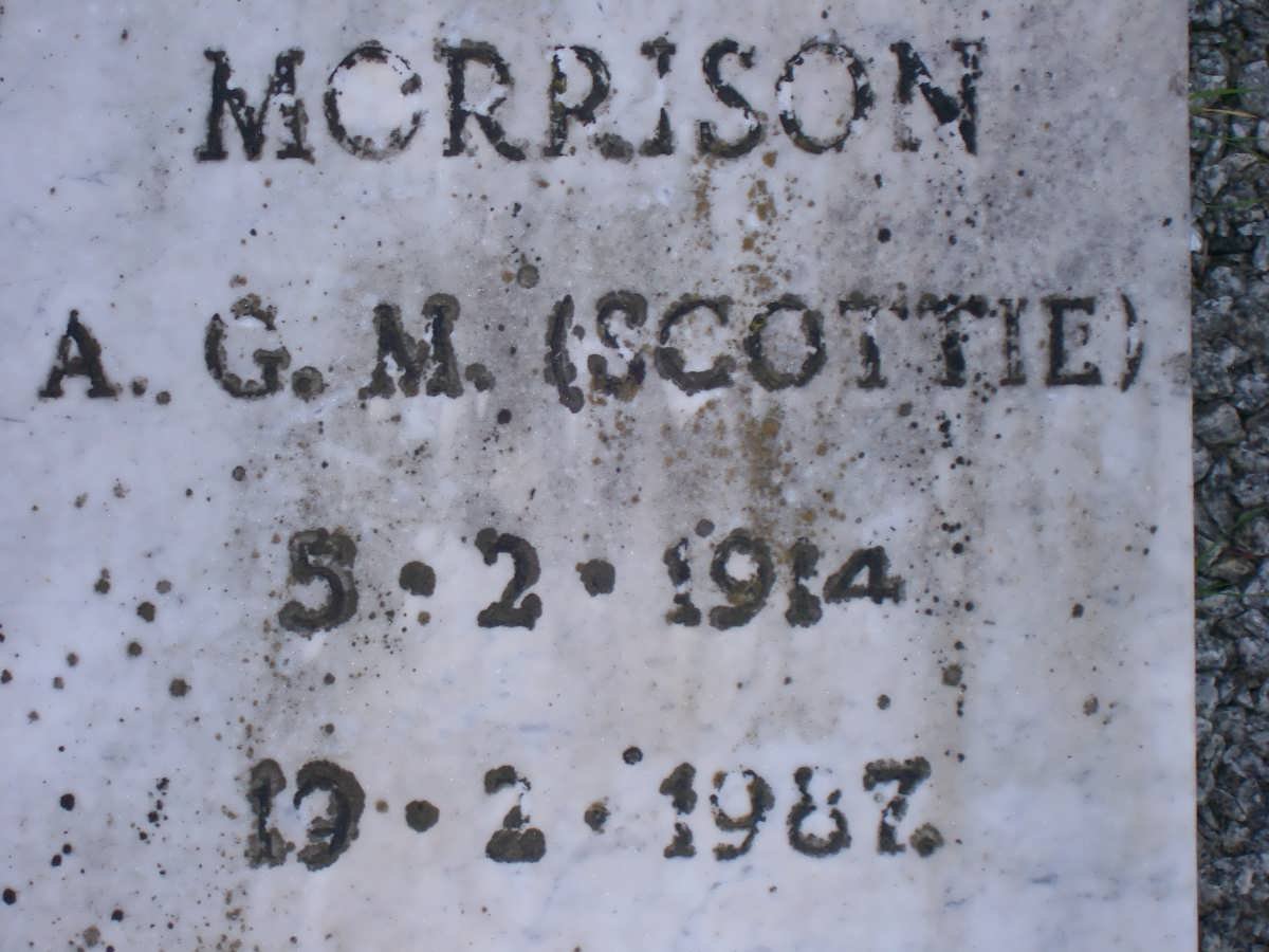 MORRISON A.G.M. 1914-1987