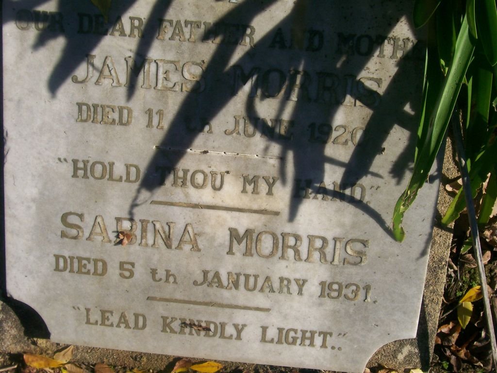 MORRIS James -1920 &amp; Sabina -1931