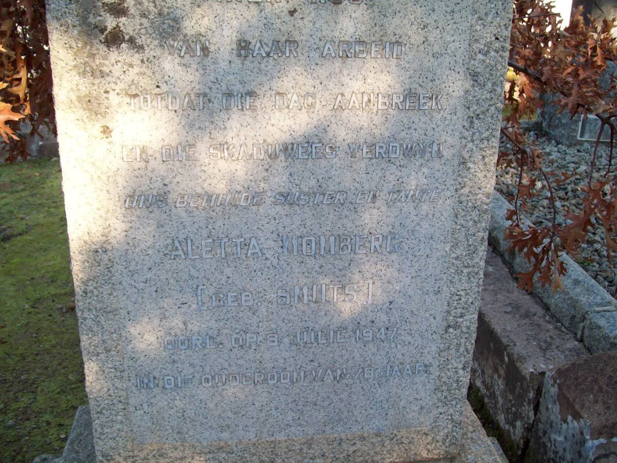MOMBERG Aletta nee SMUTS -1947