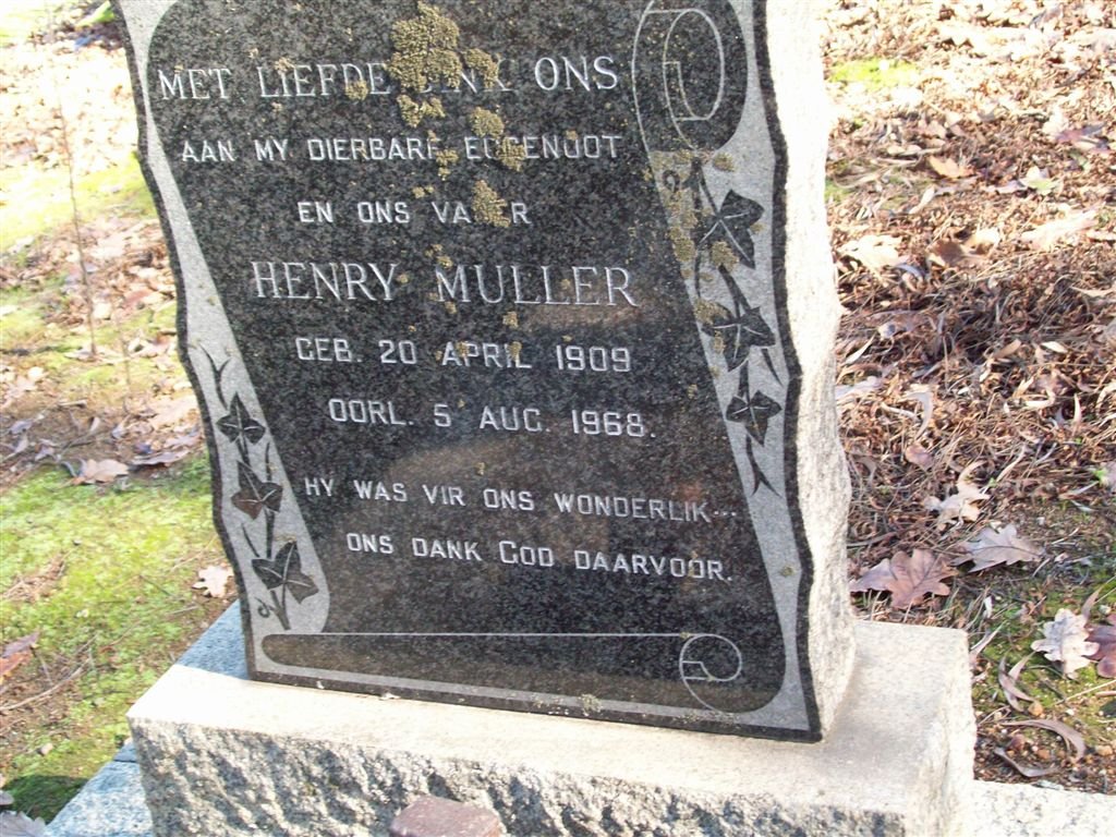 MULLER Henry 1909-1968