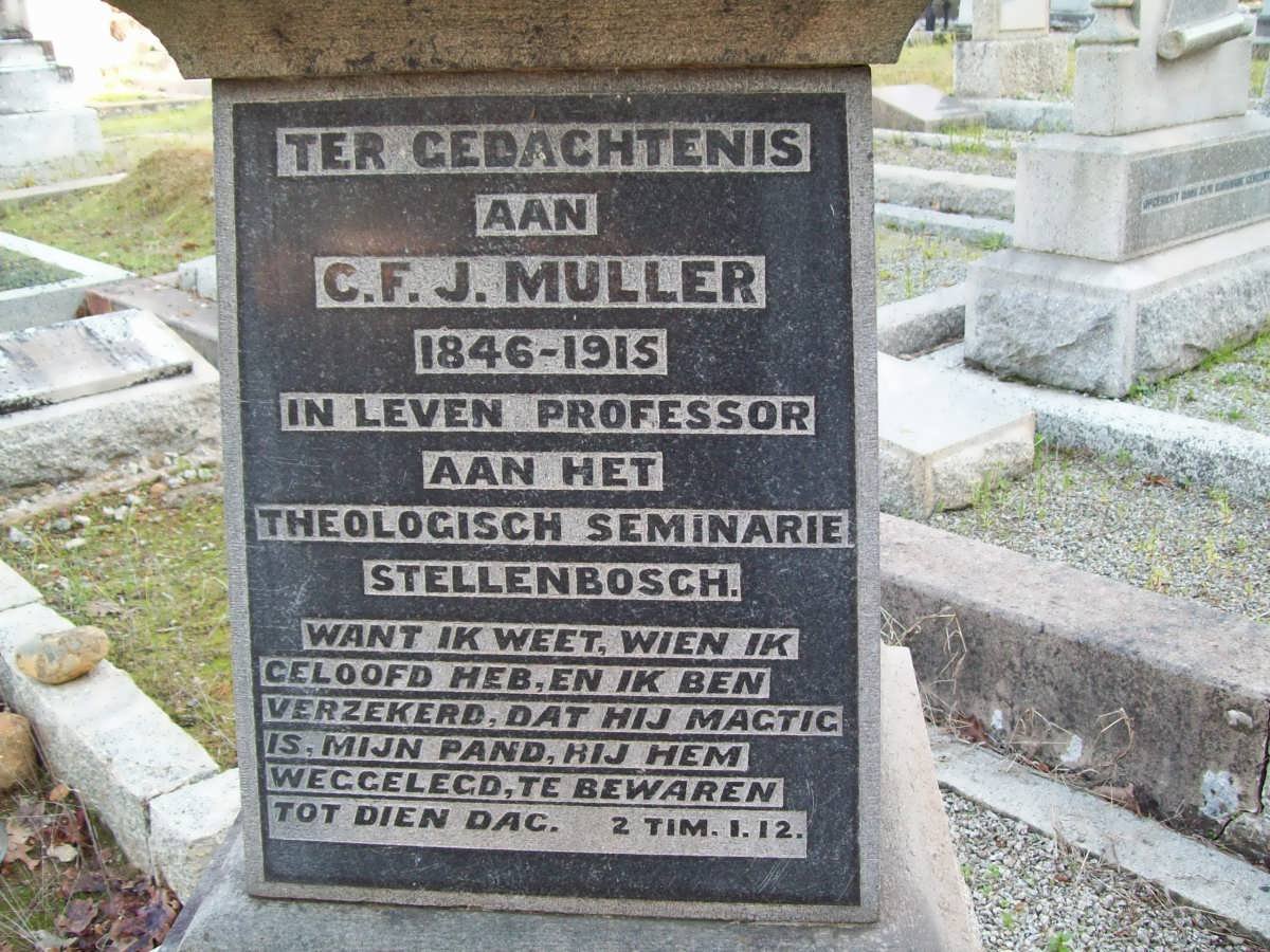 MULLER C.F.J. 1846-1915 &amp; Johanna Hendrika LOUW -1944