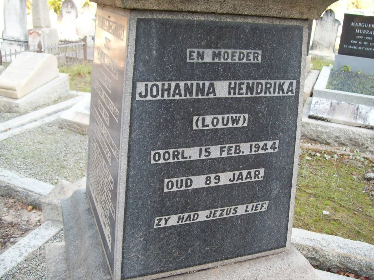 MULLER C.F.J. 1846-1915 &amp; Johanna Hendrika LOUW -1944