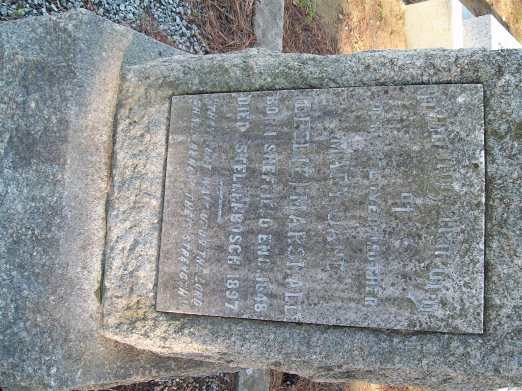 MARSHALL Mary Jane 1848-1897