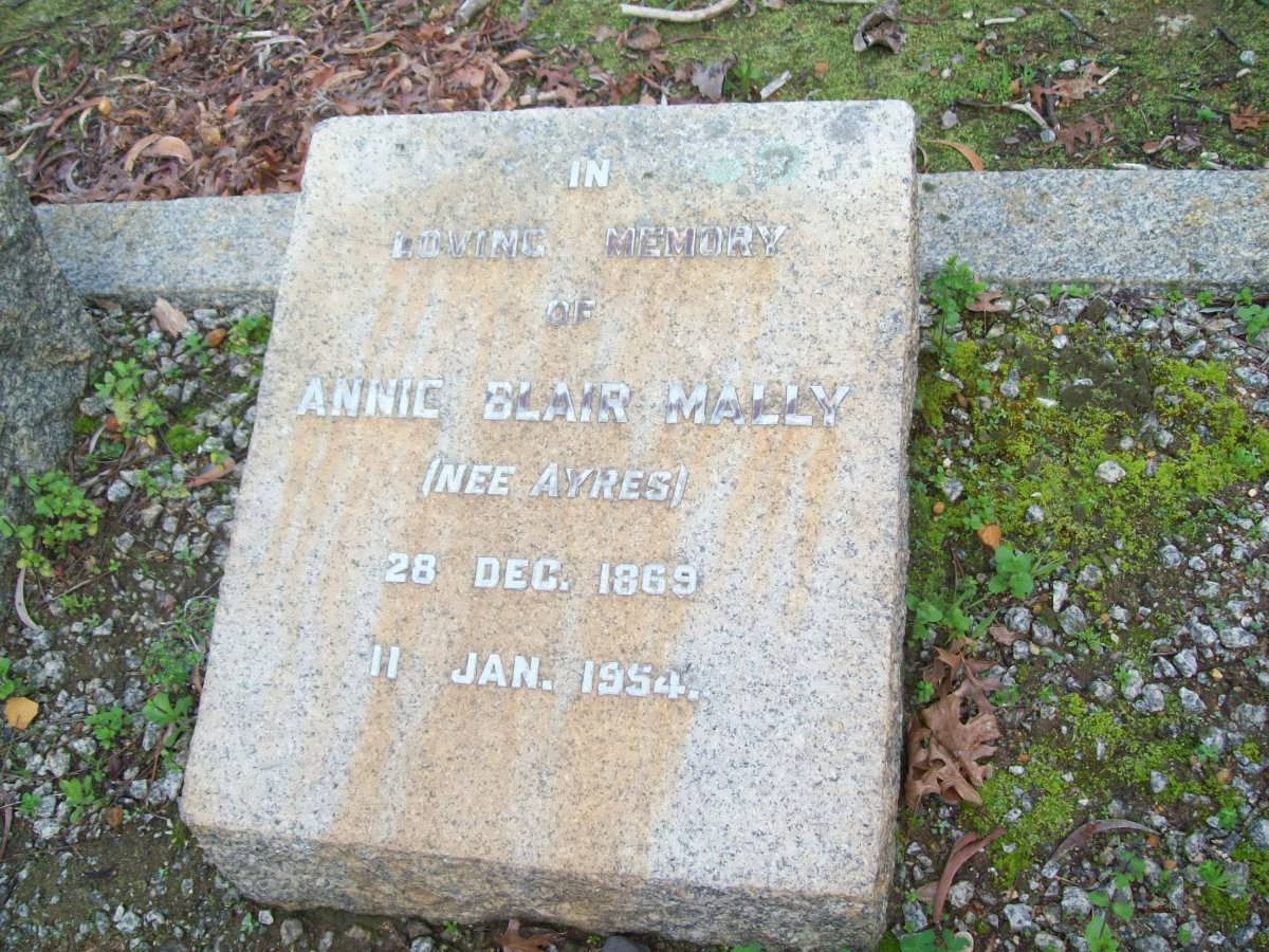 MALLY Annie Blair nee AYRES 1869-1954