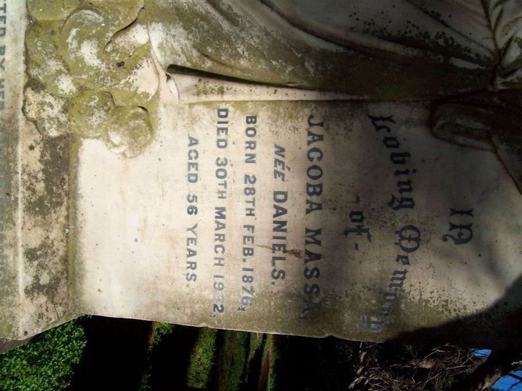 MASSA Jacoba nee DANIELS 1876-1932