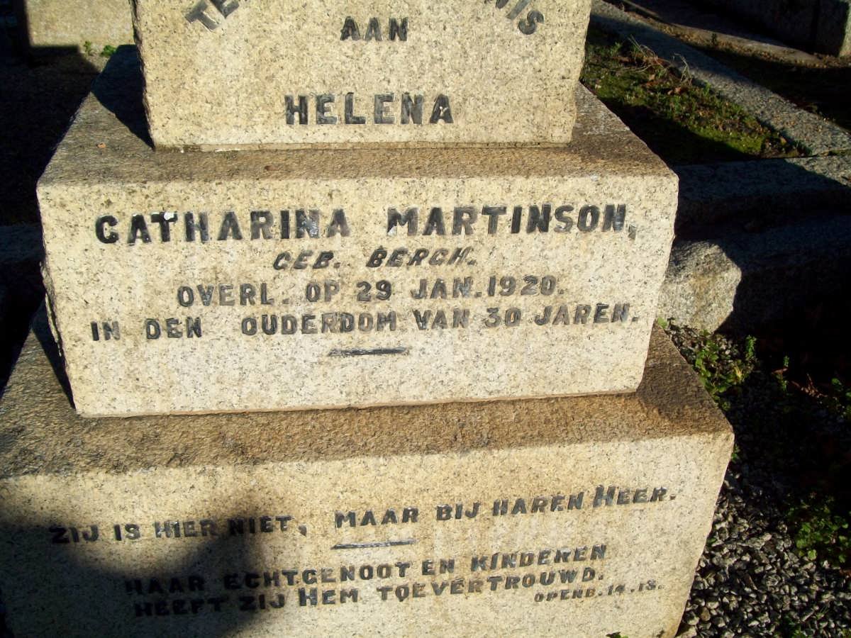 MARTINSON Catharina nee BERGH -1920