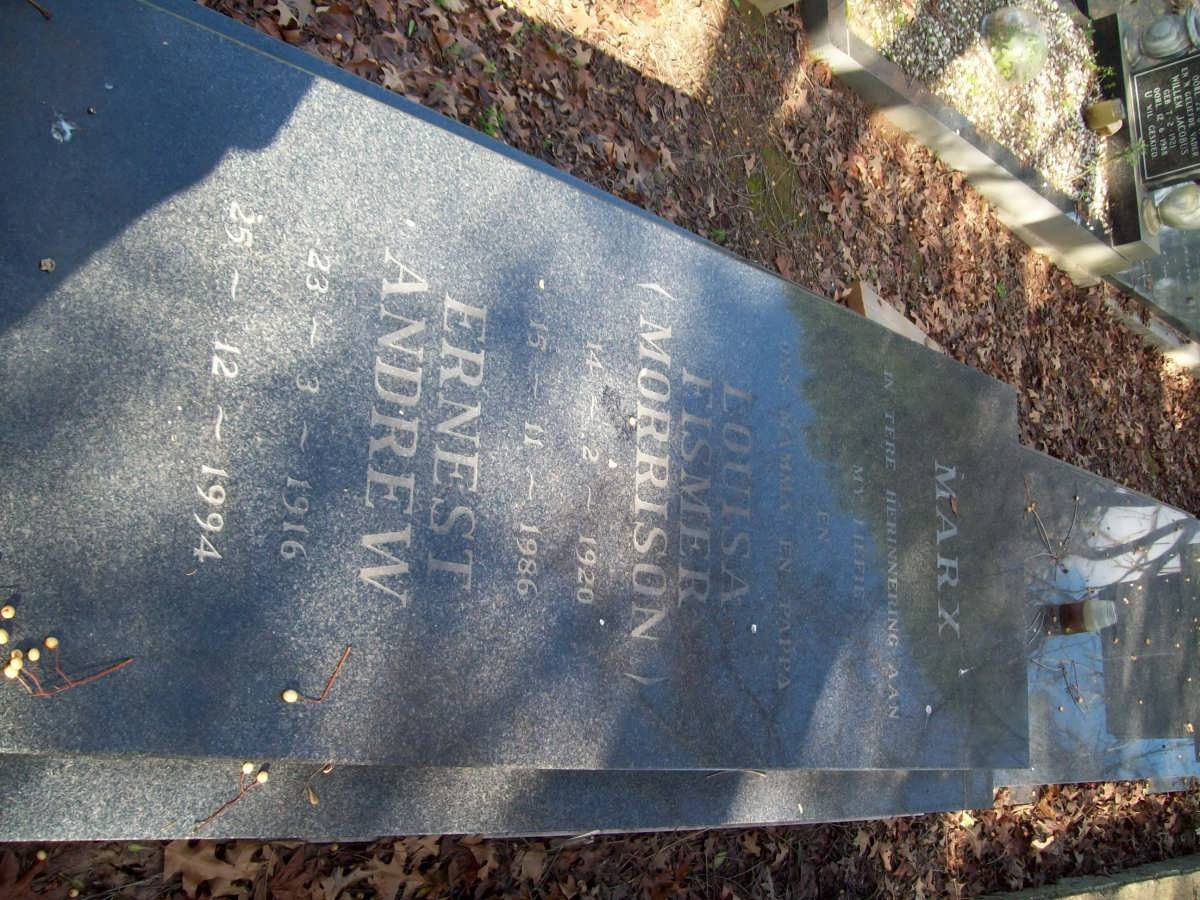 MARX Ernest Andrew 1916-1994 &amp; Louisa Fismer MORRISON 1920-1986