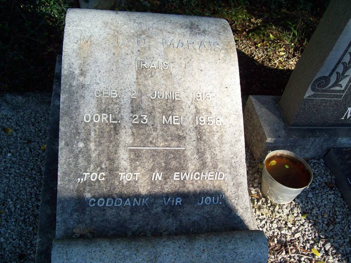 MARAIS M.J.O. 1919-1958