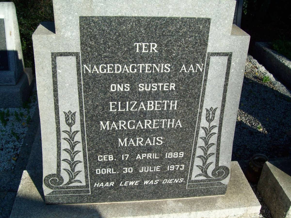 MARAIS Elizabeth Margaretha 1889-1973
