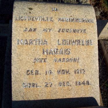 MARAIS Martha Louwrene nee BASSON 1917-1948