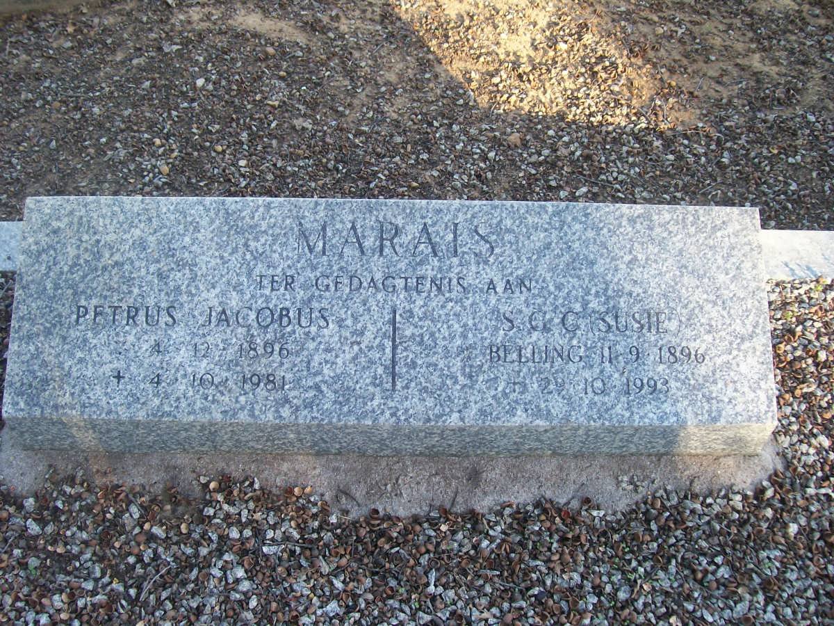 MARAIS Petrus Jacobus 1896-1981 &amp; S.G.C. BELLING 1896-1993