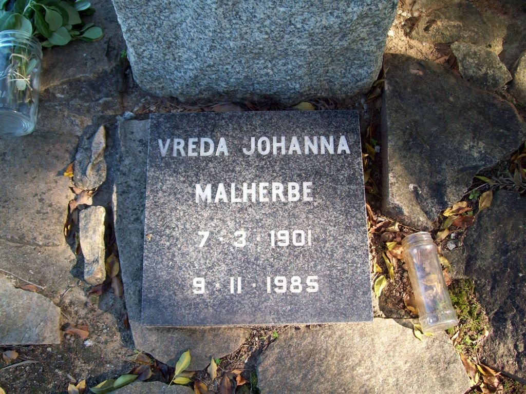 MALHERBE Vreda Johanna 1901-1985