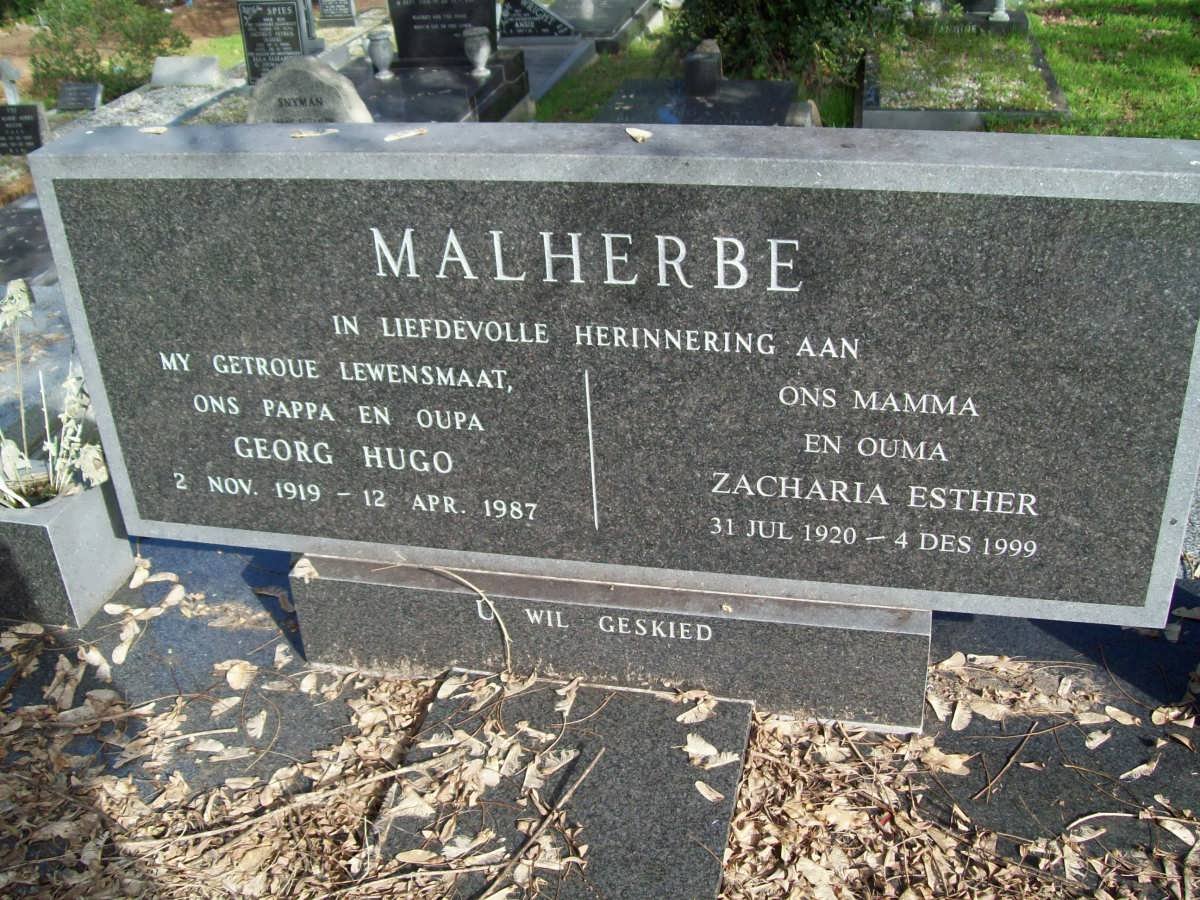 MALHERBE Georg Hugo 1919-1987 &amp; Zacharia Esther 1920-1999