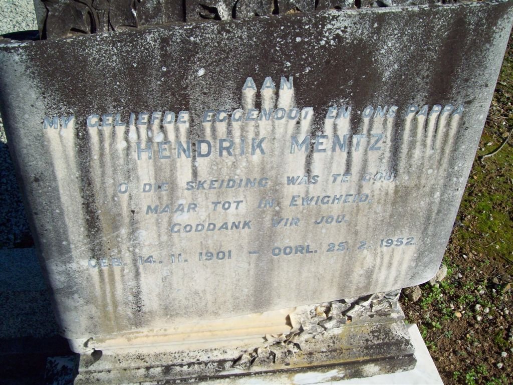 MENTZ Hendrik 1901-1952