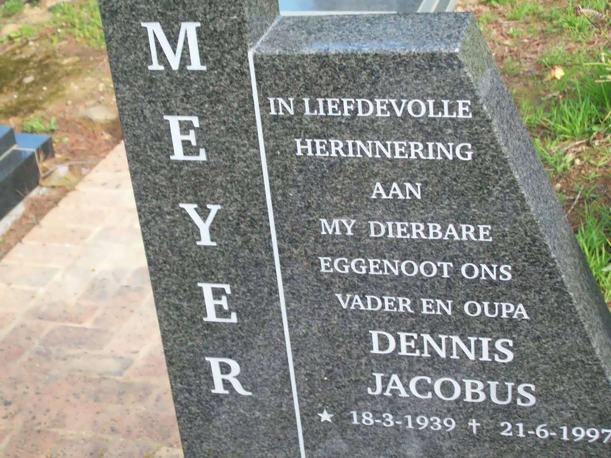 MEYER Dennis Jacobus 1939-1997