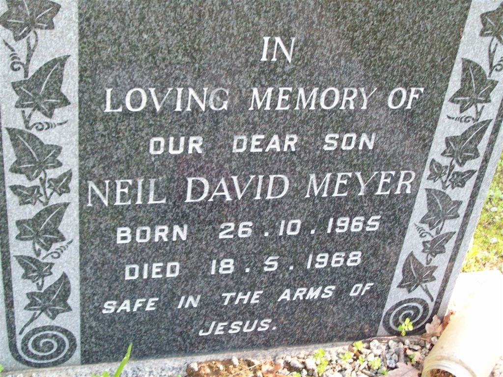 MEYER Neil David 1965-1968