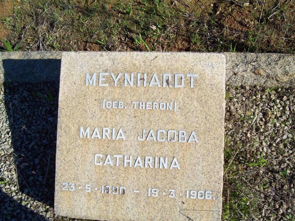 MEYNHARDT Maria Jacoba Catharina nee THERON 1890-1966
