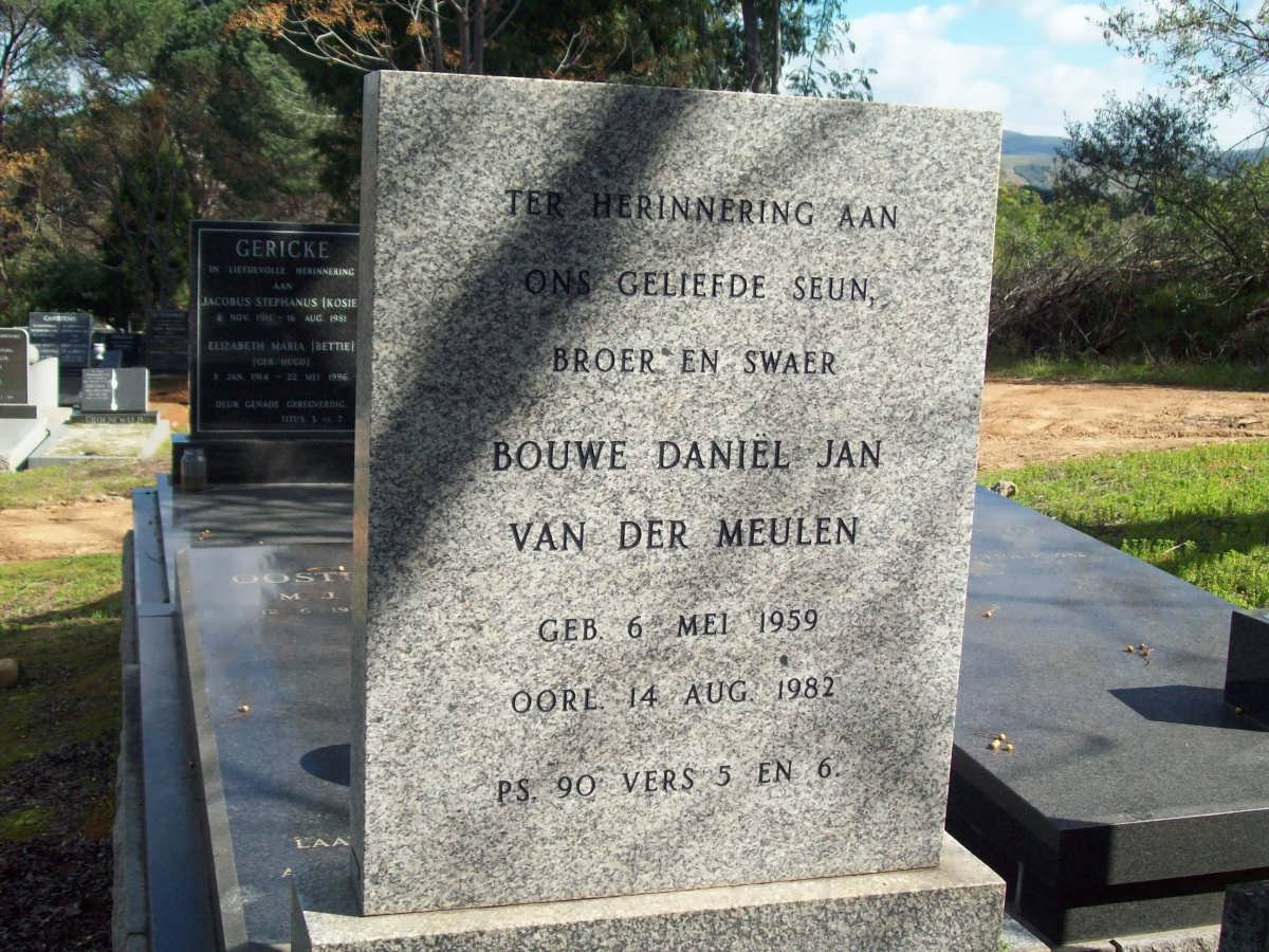 MEULEN Bouwe Daniel Jan, van der 1959-1982