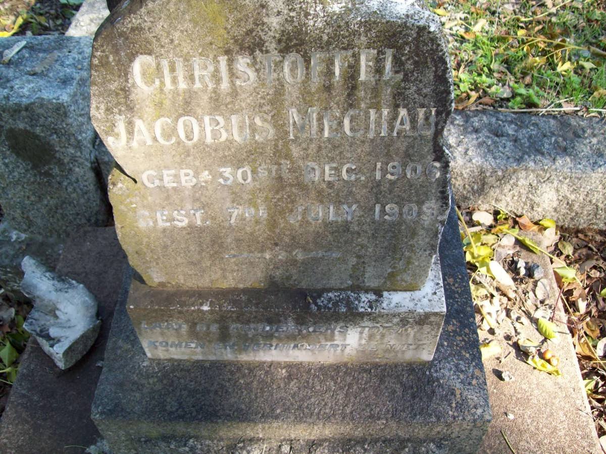MECHAU Christoffel Jacobus 1906-1909