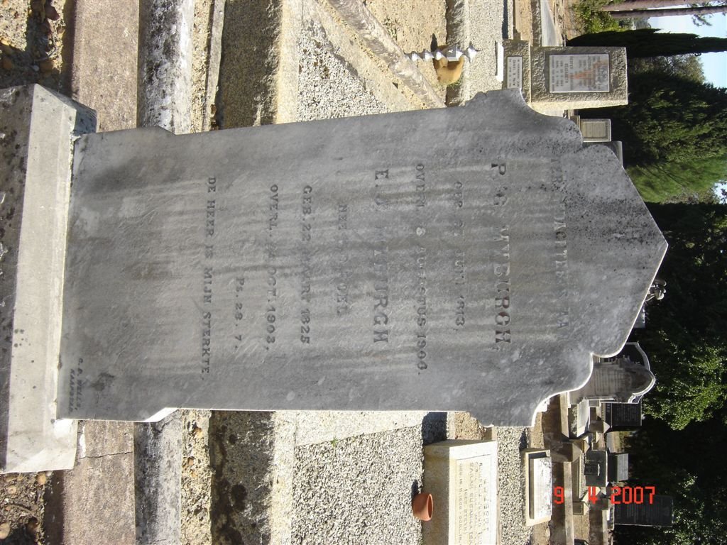 MYBURGH P.G. 1813-1900 &amp; E.J. nee ? 1825-1903