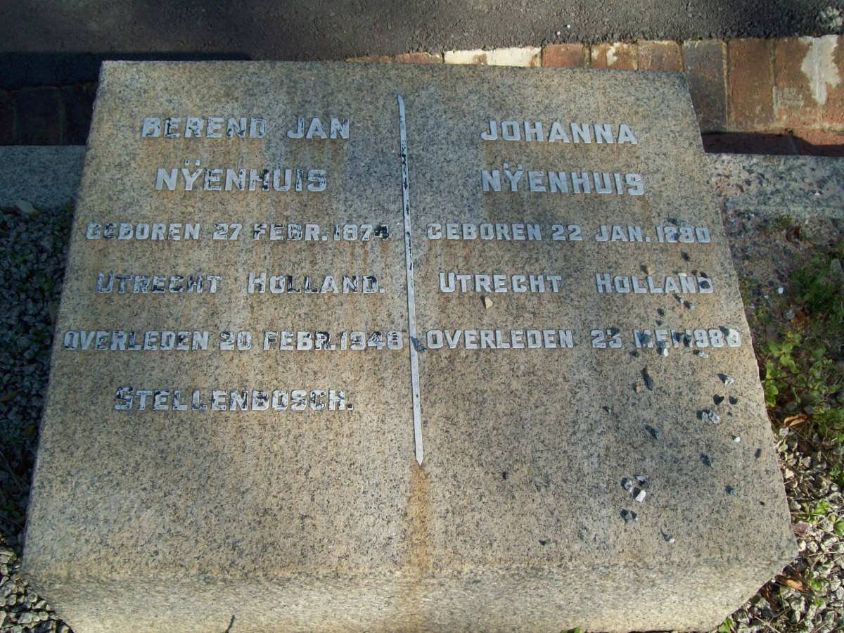 NYENHUIS Berend Jan 1874-1948 &amp; Johanna 1880-1980