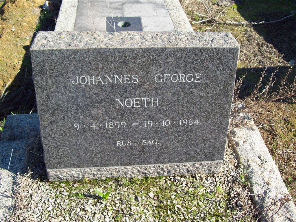 NOETH Johannes George 1899-1964