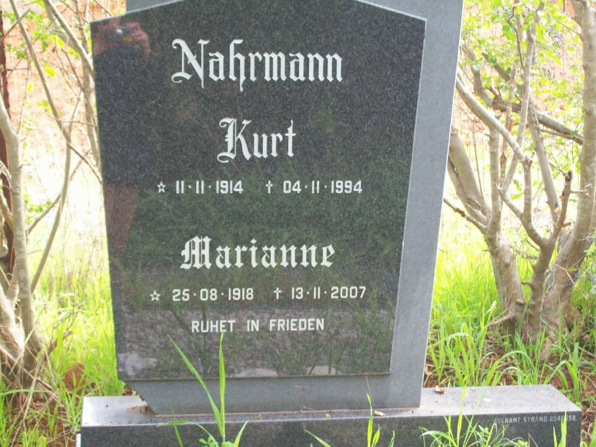 NAHRMANN Kurt 1914-1994 &amp; Marianne 1918-2007