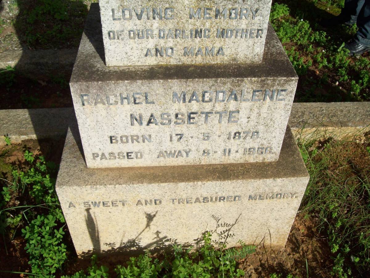 NASSETTE Rache Magdalene 1878-1966