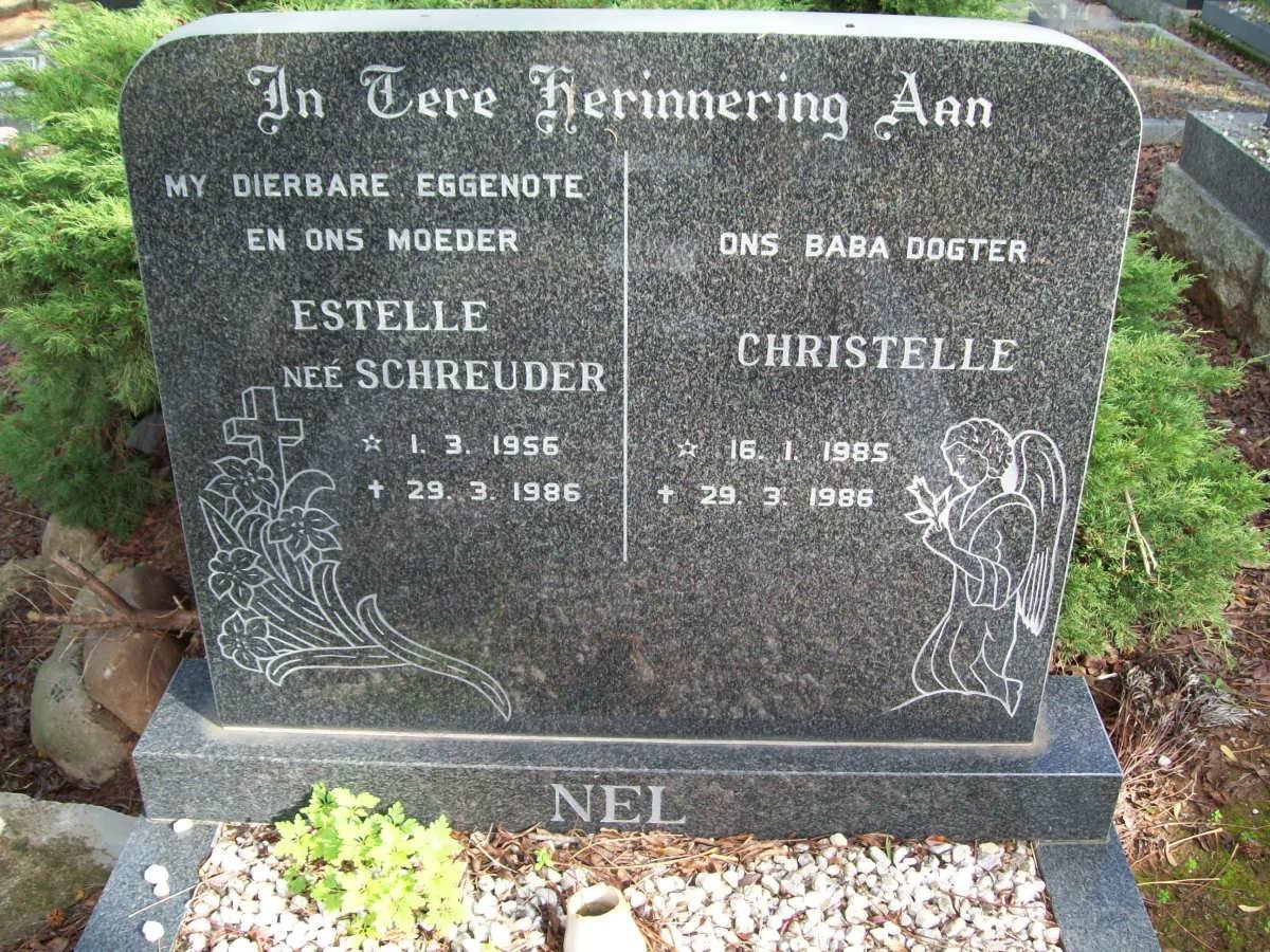 NEL Estelle nee SCHREUDER 1956-1986 :: NEL Christelle 1985-1986