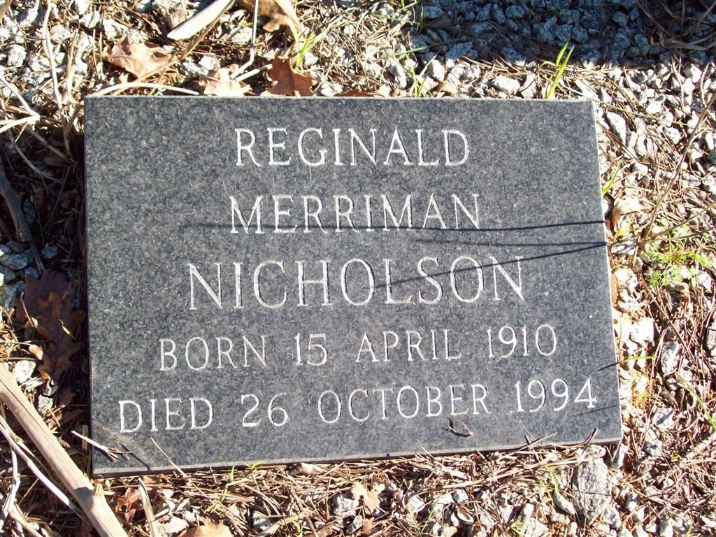 NICHOLSON Reginald Merriman 1910-1994