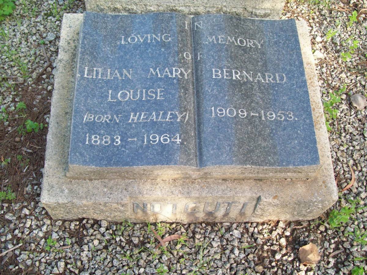 NOTCUTT Bernard 1909-1953 &amp; Lilian Mary Louise HEALEY 1883-1964