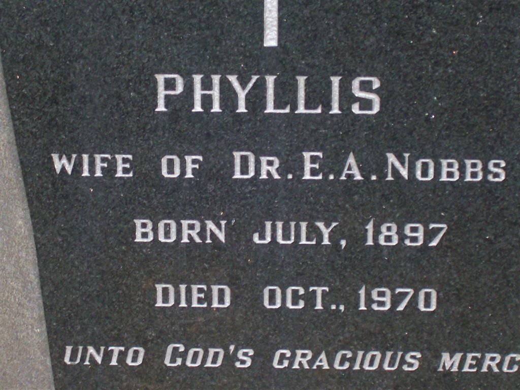 NOBBS Phyllis 1897-1970