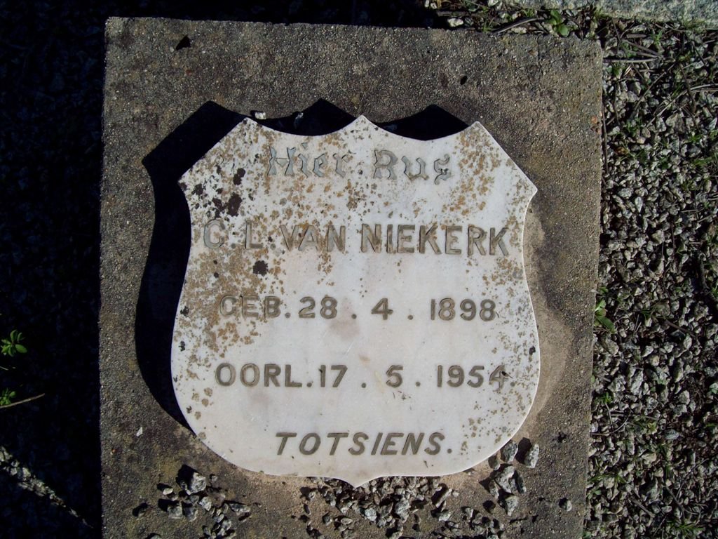 NIEKERK C.L., van 1898-1954