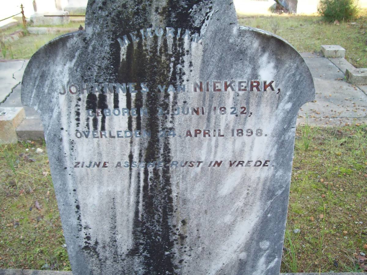 NIEKERK Johannes, van 1822-1898