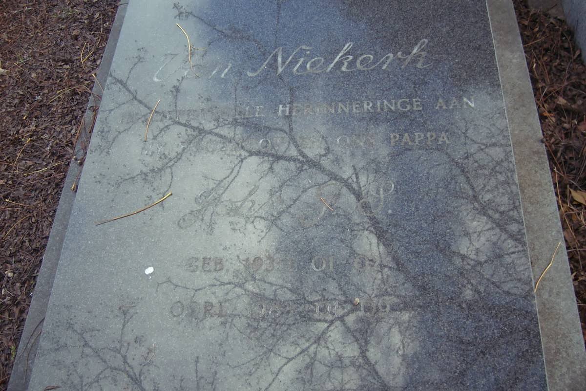 NIEKERK John ?? 193?-1983