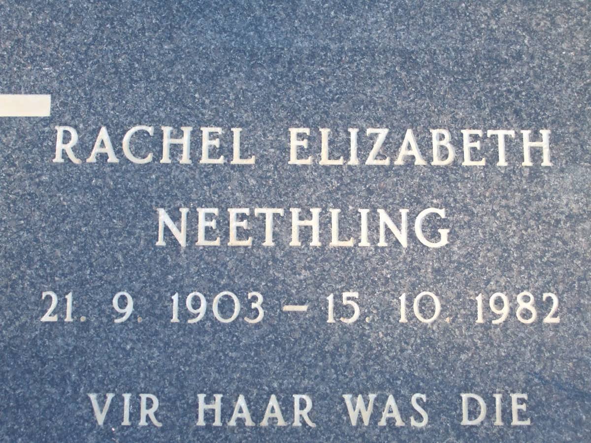 NEETHLING Rachel Elizabeth 1903-1982
