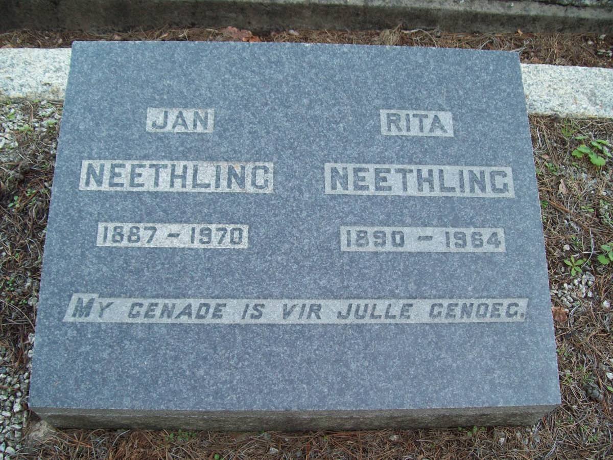 NEETHLING Jan 1887-1970 &amp; Rita 1890-1964