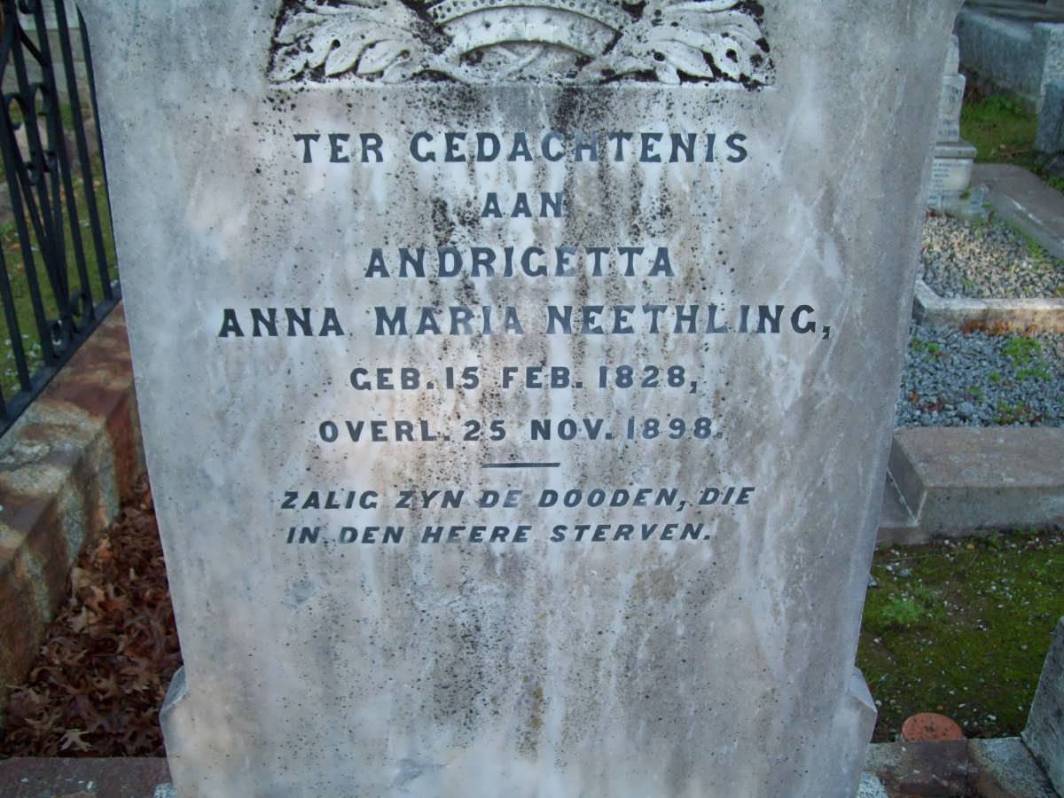 NEETHLING Andrigetta Anna Maria 1828-1898