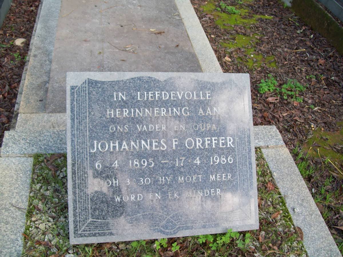 ORFER Johannes F. 1895-1986
