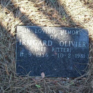 OLIVIER Irmgard nee RITTER 1936-1981