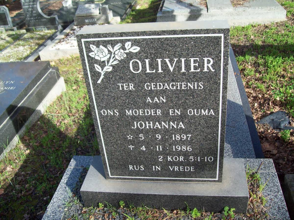 OLIVIER Johanna 1897-1986