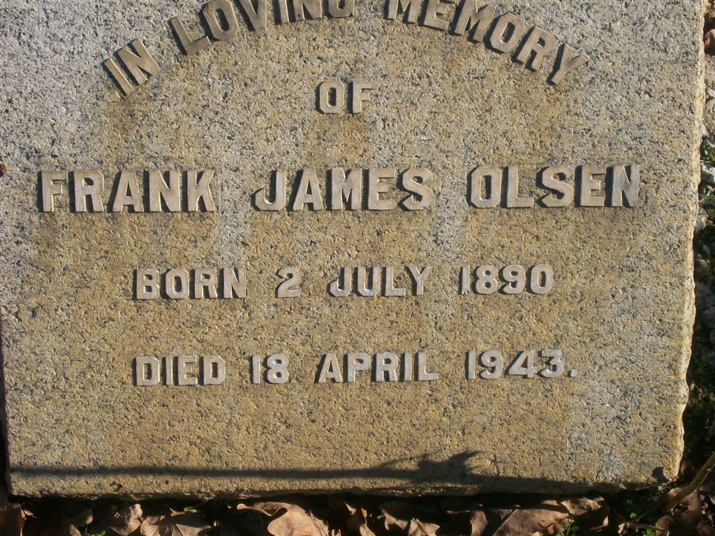 OLSEN Frank James 1890-1943