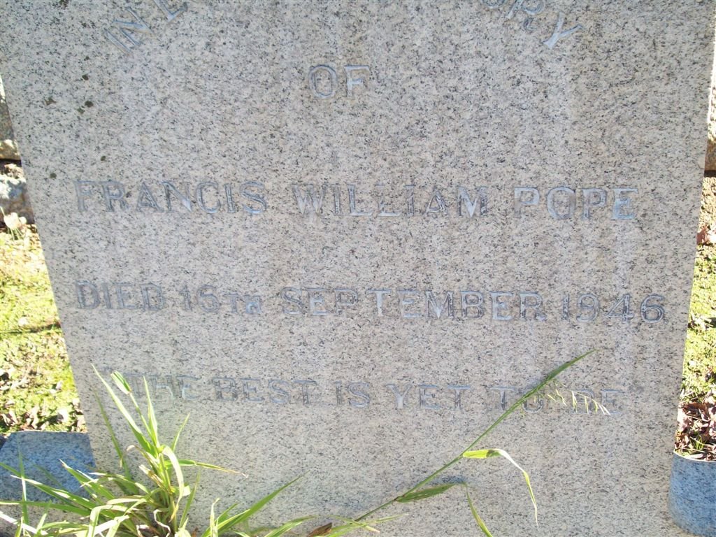 POPE Francis William -1946