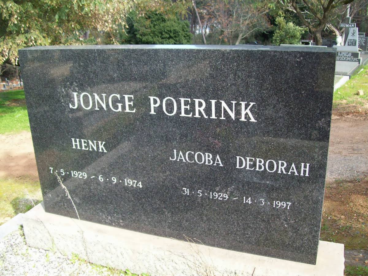 POERINK Henk, Jonge 1929-1974 &amp; Jacoba Deborah 1929-1997