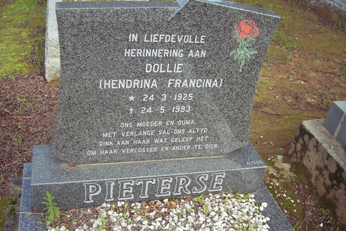 PIETERSE Hendrina Francina 1925-1993