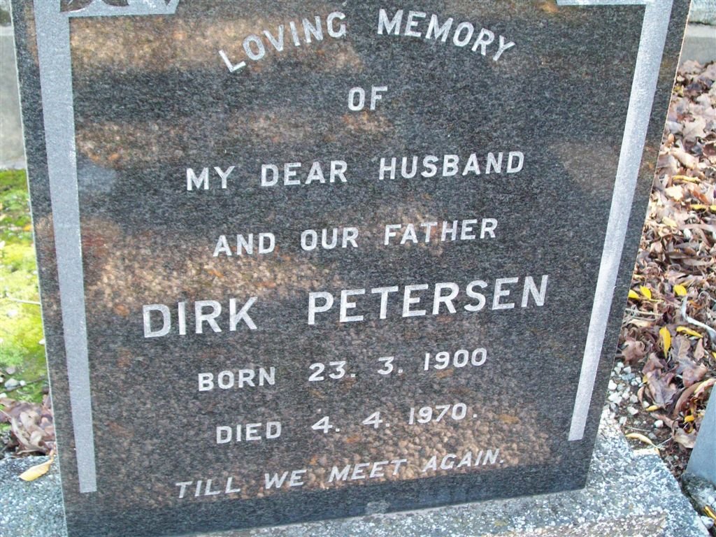 PETERSEN Dirk 1900-1970