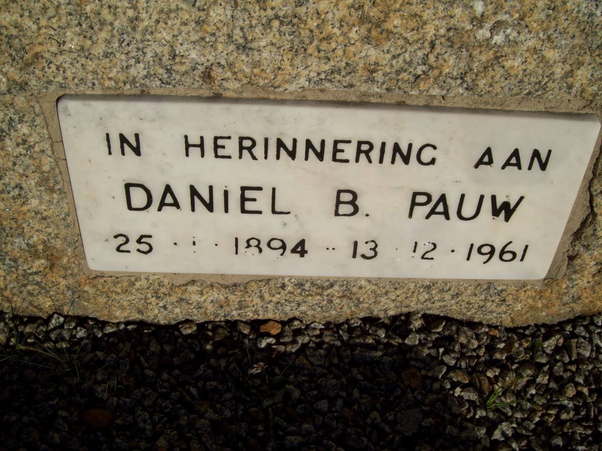 PAUW Daniel B. 1894-1961