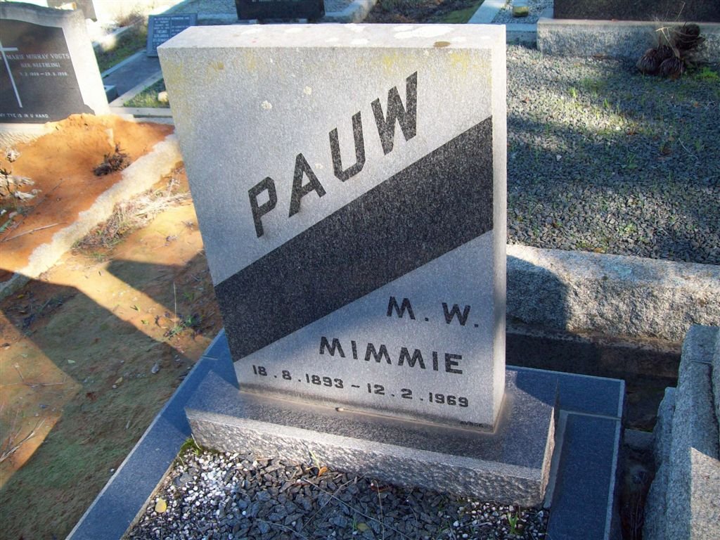 PAUW M.W. 1893-1969